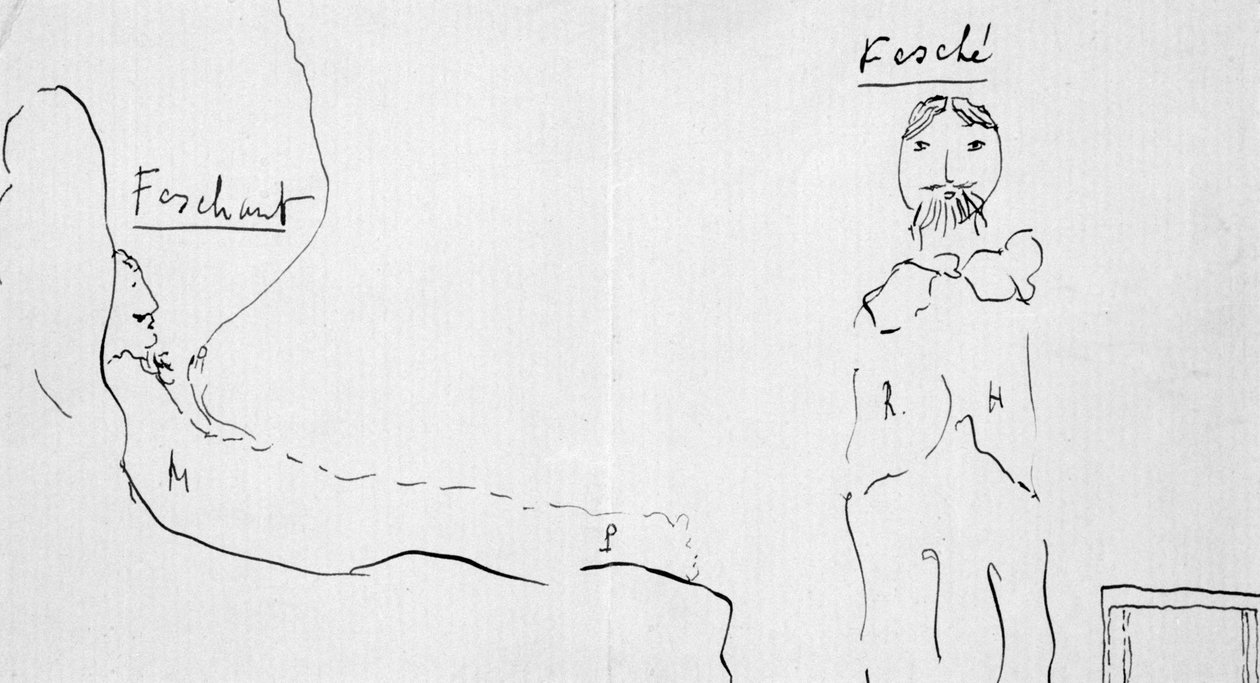 Self Portrait with Reynaldo Hahn, c1891-1922 by Marcel Proust