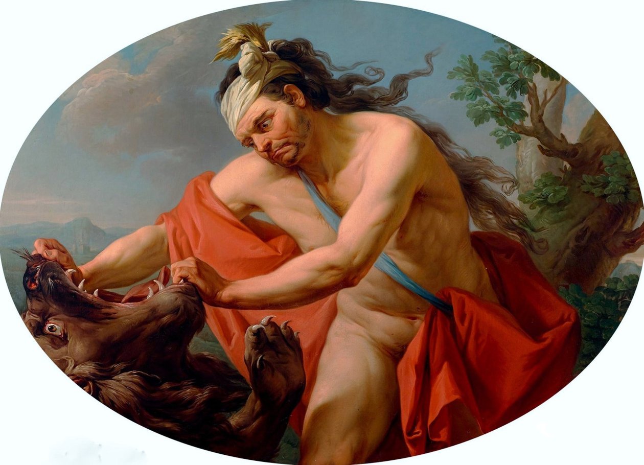 Hercules and the Nemean Lion by Marcello Bacciarelli