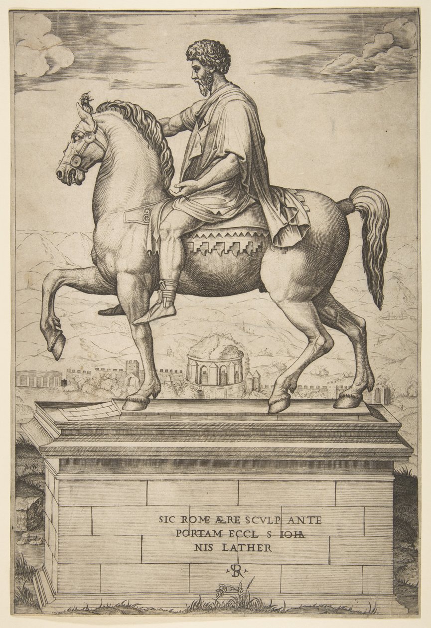 Equestrian Statue of Marcus Aurelius by Marco Dente