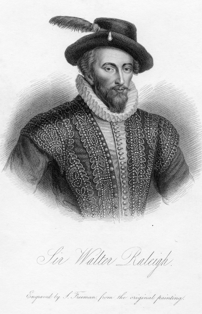 Sir Walter Raleigh, print made by S. Freeman by Marcus Garret Gheeraerts the Younger