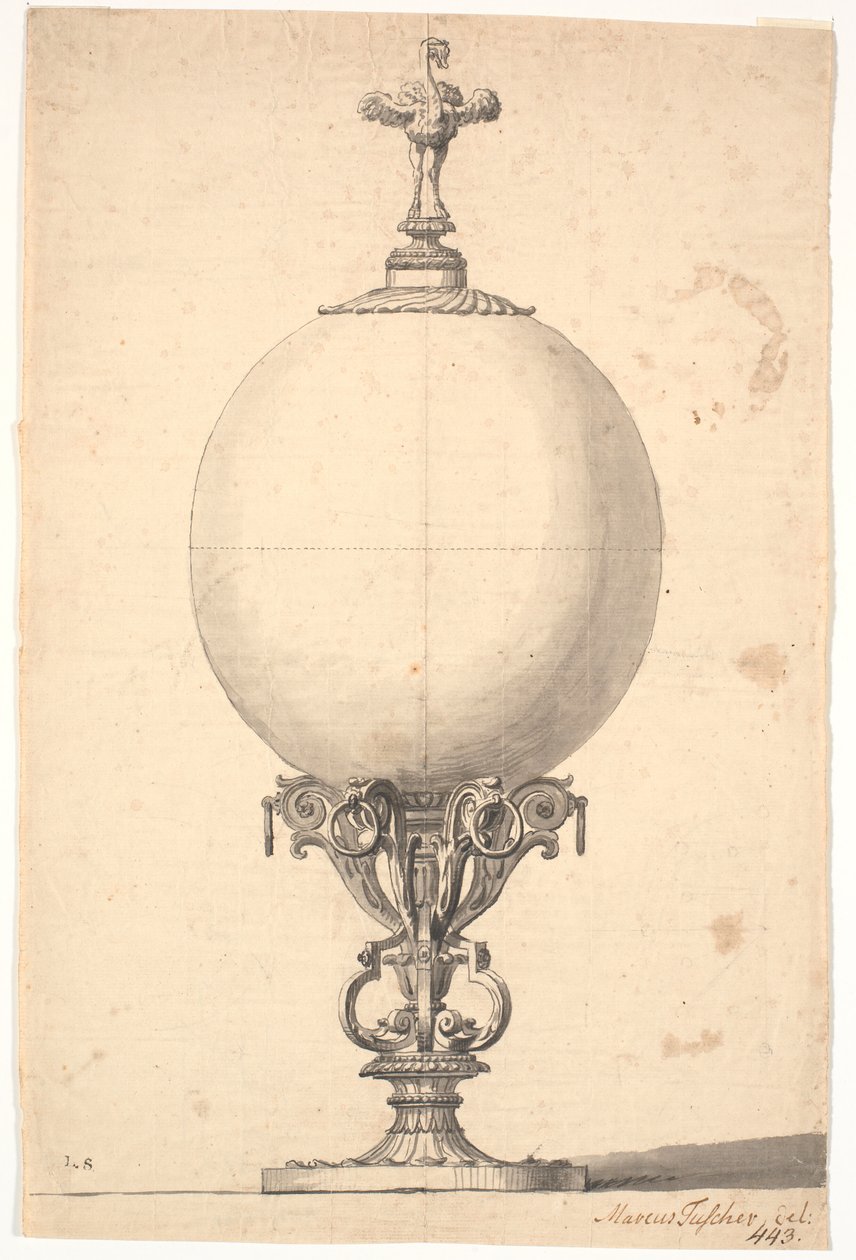 A Mounted Ostrich Egg by Marcus Tuscher