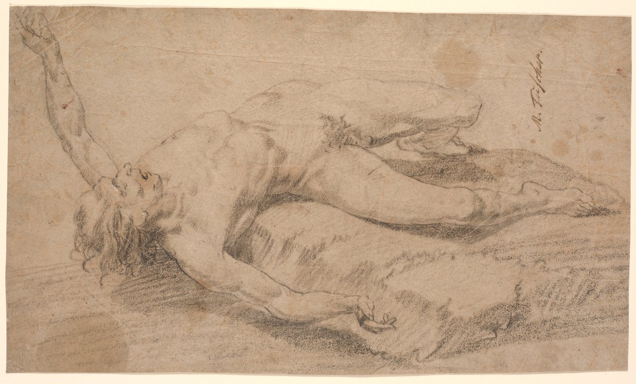 Overthrown Naked Man by Marcus Tuscher