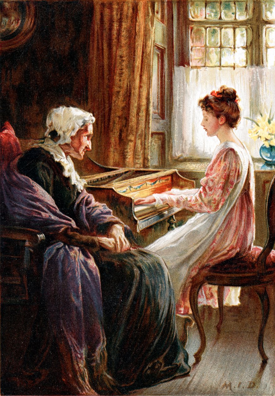 Their Evening Hymn, 1892 by Margaret Isabel Dicksee