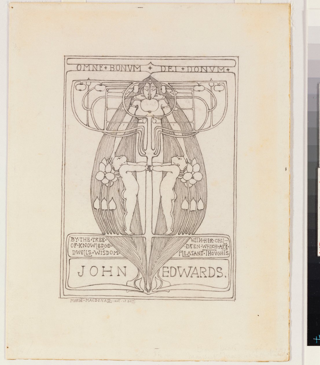 Design for a Bookplate by Margaret MacDonald Mackintosh