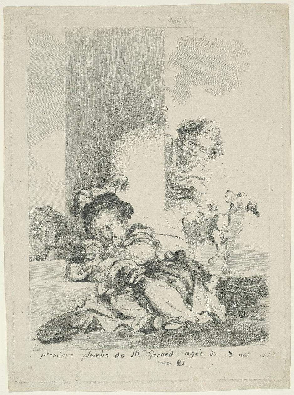The Child and the Cat by Marguerite Gerard