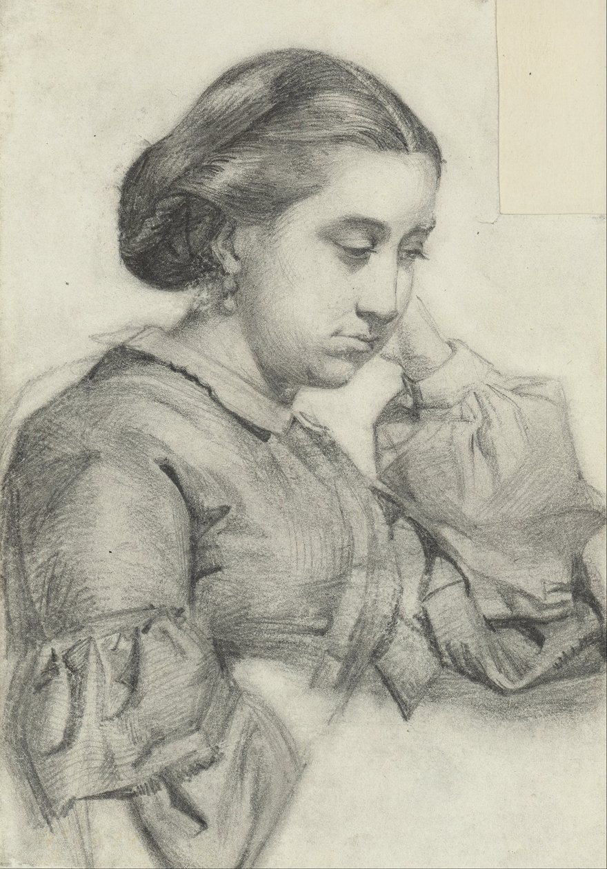 Bust of a Young Lady by Marià Fortuny Marsal