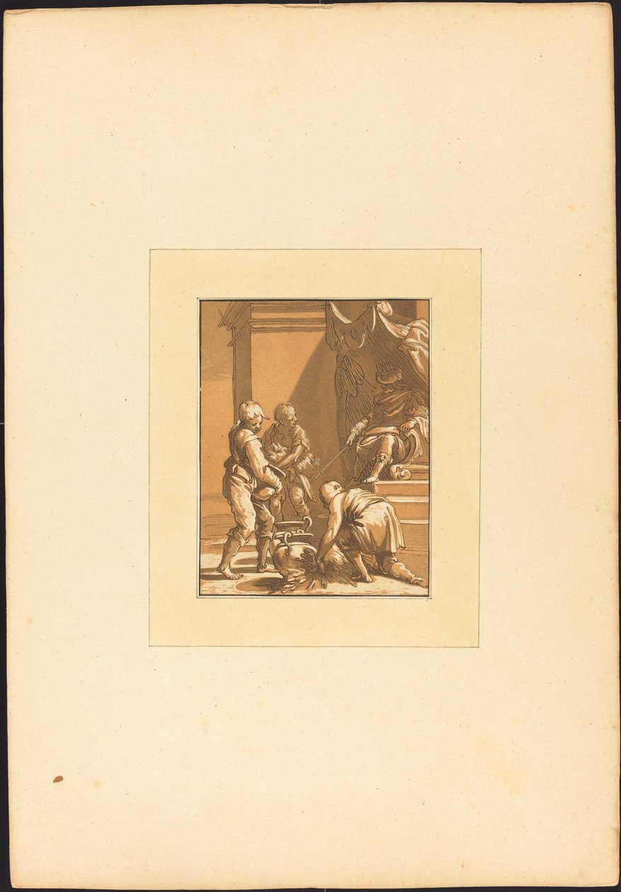 Roman Sacrifice by Maria Catharina Prestel after Abraham Bloemaert
