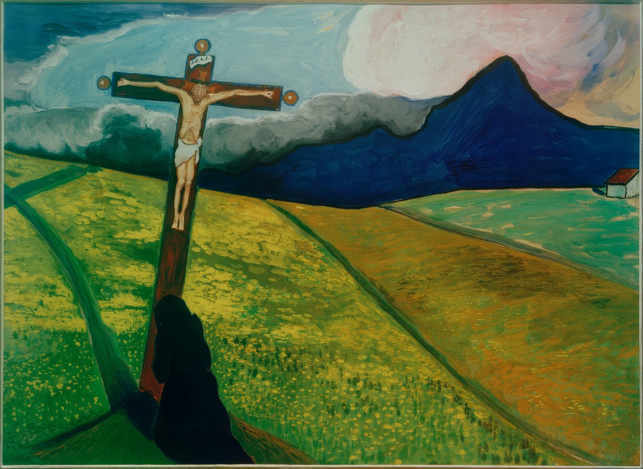 Cross in Landscape by Marianne von Werefkin