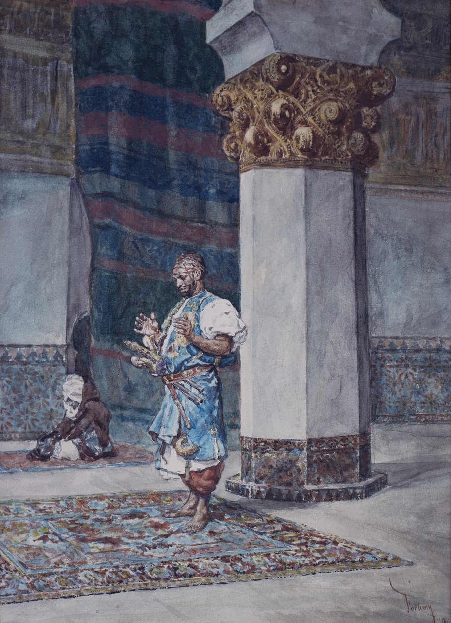 A Merchant Praying in a Mosque by Mariano Fortuny y Marsal