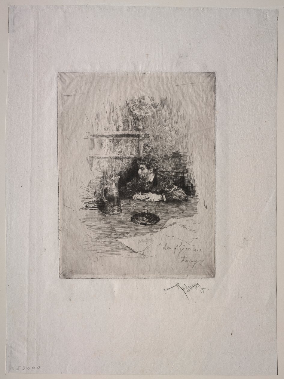 Portrait of Edouardo Zamacois by Mariano Fortuny y Marsal