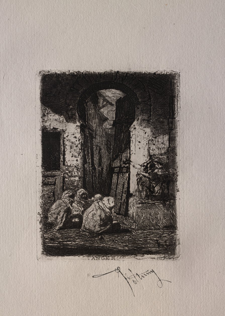 Tangier, Seated Arabs by Mariano Fortuny y Carbó