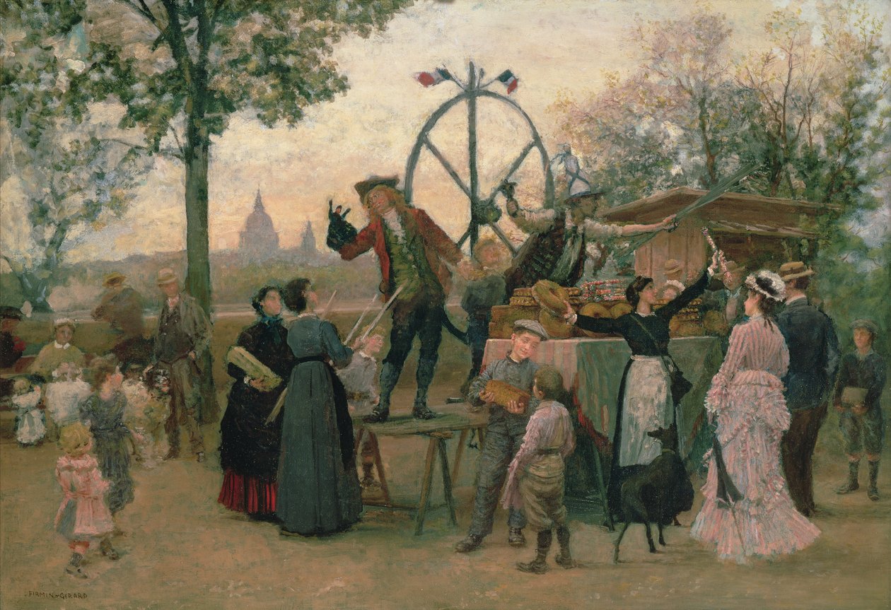 The Street Players by Marie Francois Firmin Girard