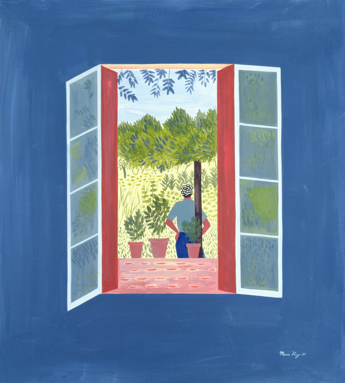 Zaid Through the Window, 1986 by Marie Hugo