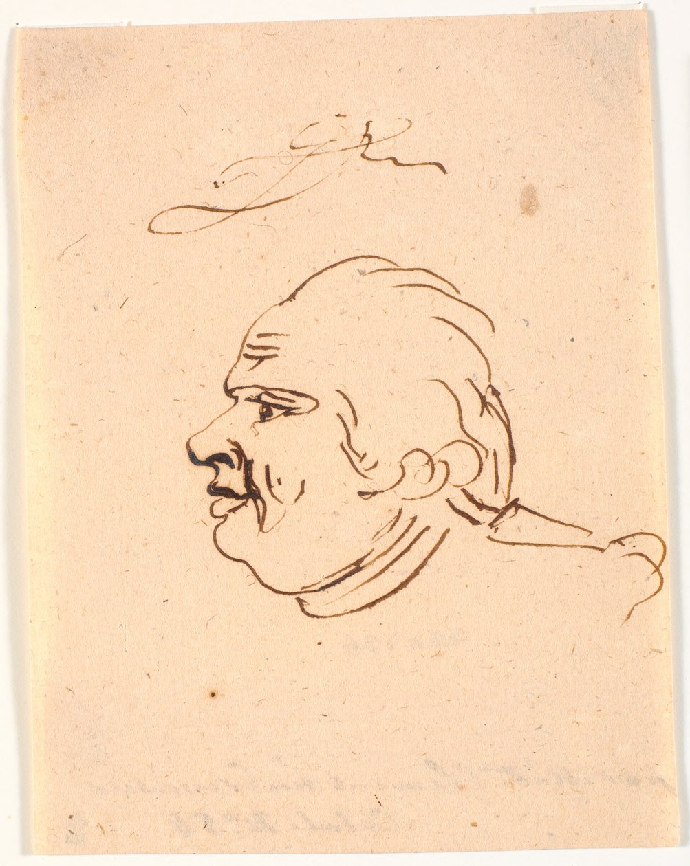 Portrait of a Gentleman. Profile to the Left. Caricature by Marie Jeanne Clemens