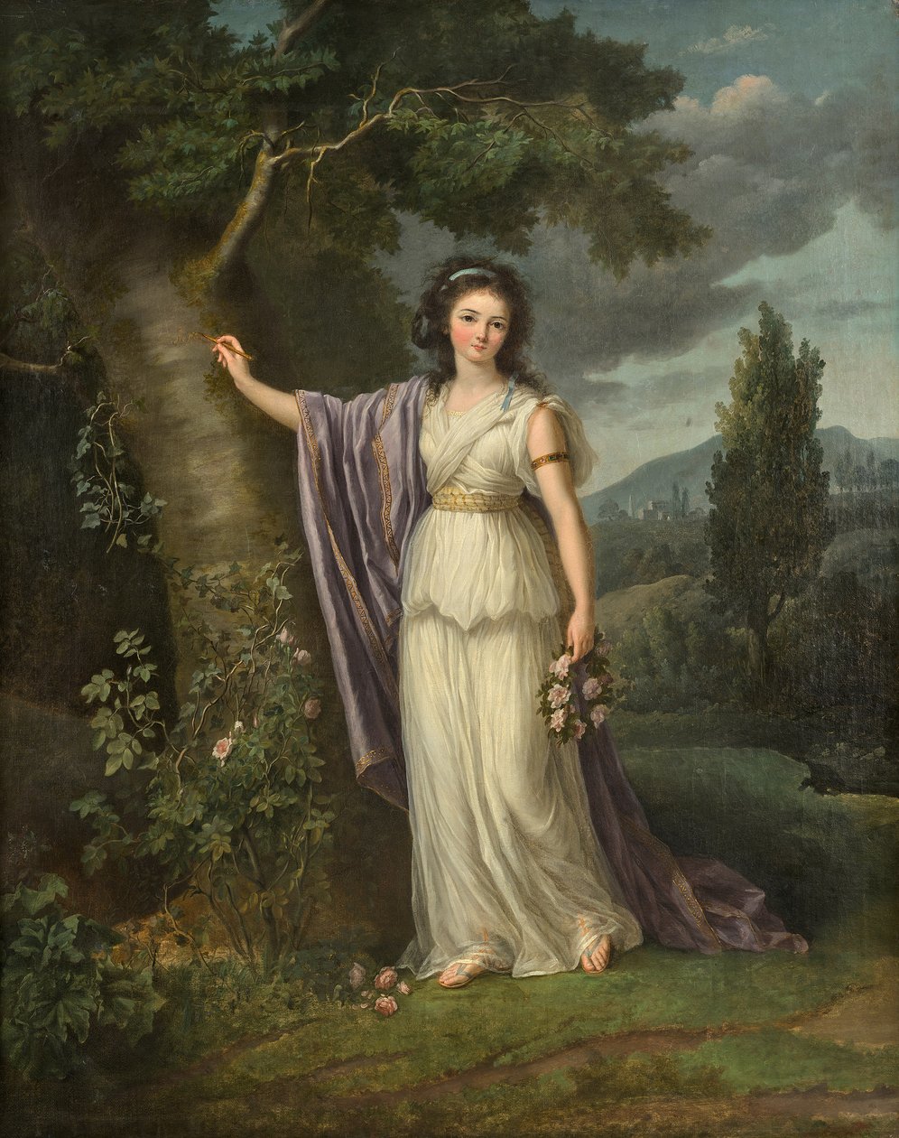 Portrait of Mlle de Genlis by Marie Victoire Lemoine