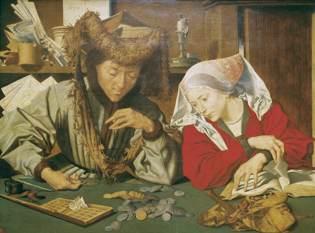 The Moneylender and His Wife by Marinus van Roejmerswaelen