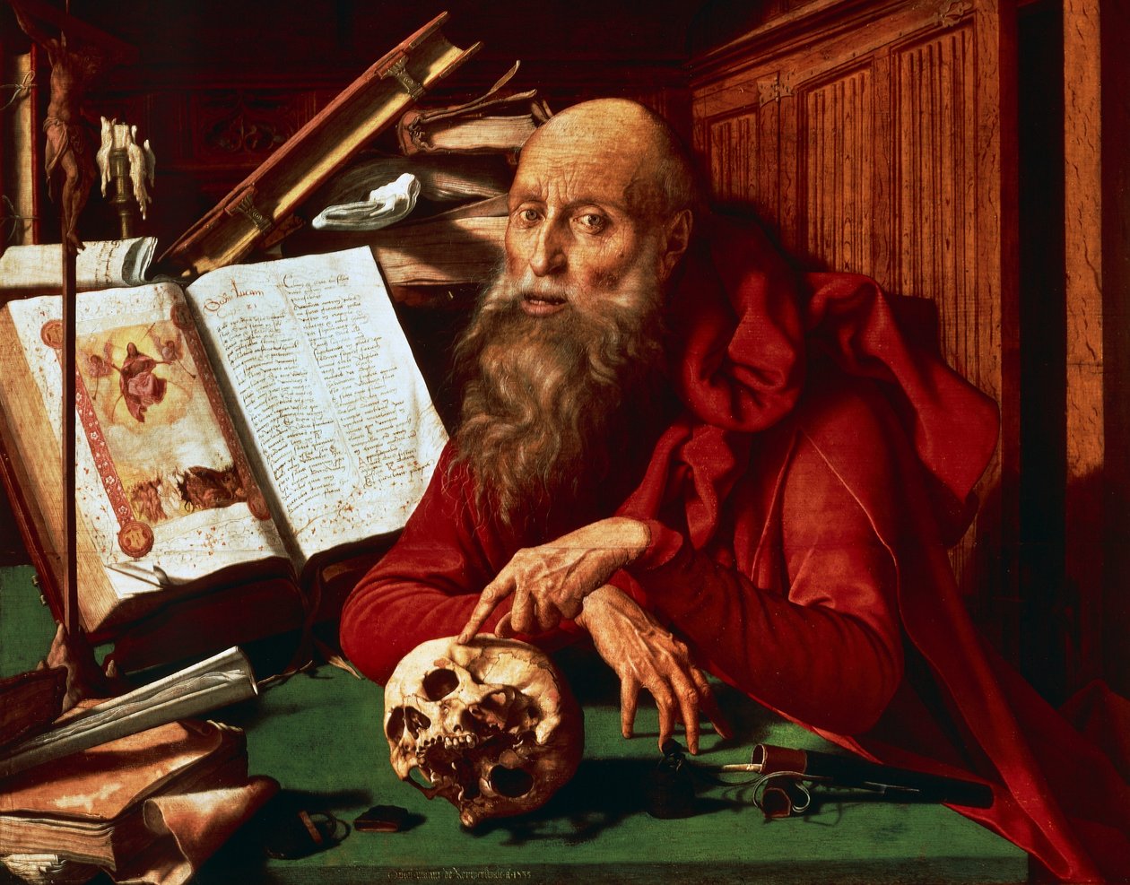 Saint Jerome in his study by Marinus van Reymerswaele