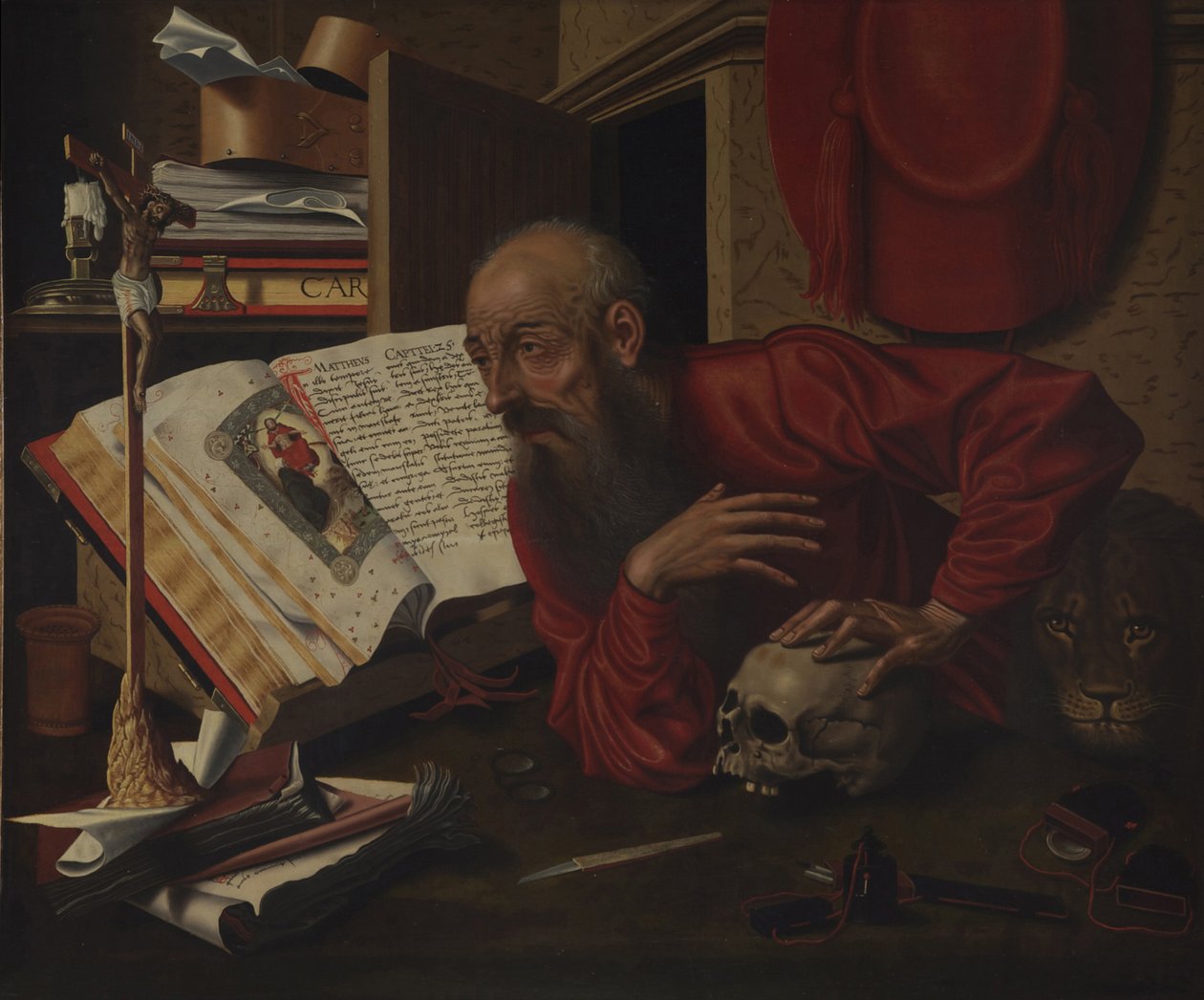 Saint Jerome in His Cell by Marinus van Roejmerswaelen