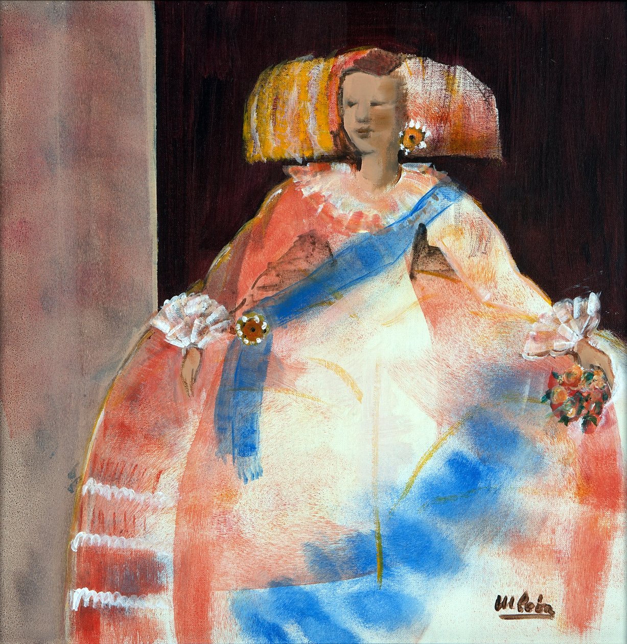 Girl with Sash and Flower by Marisa Leon