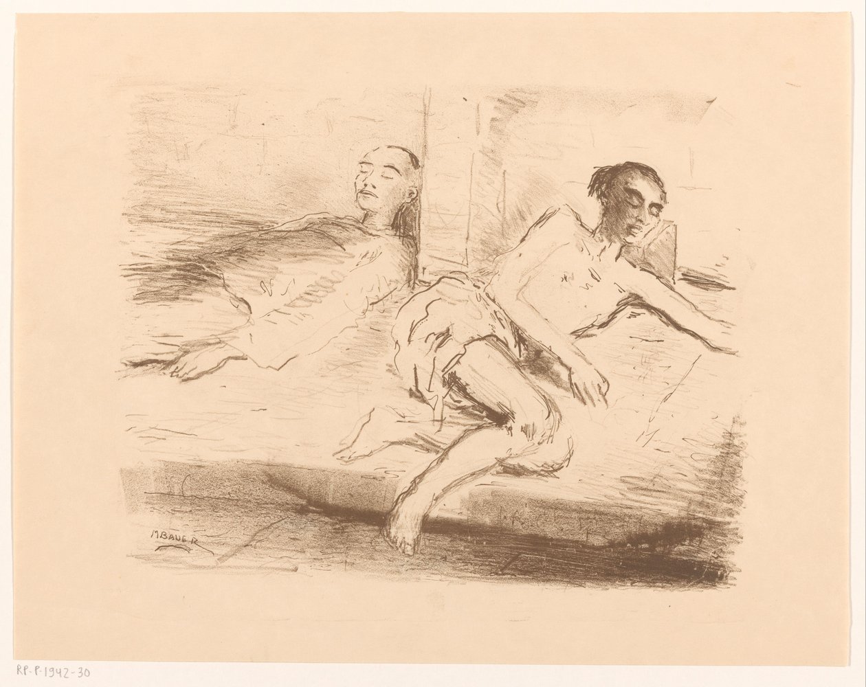 Two Opium Smokers by Marius Bauer