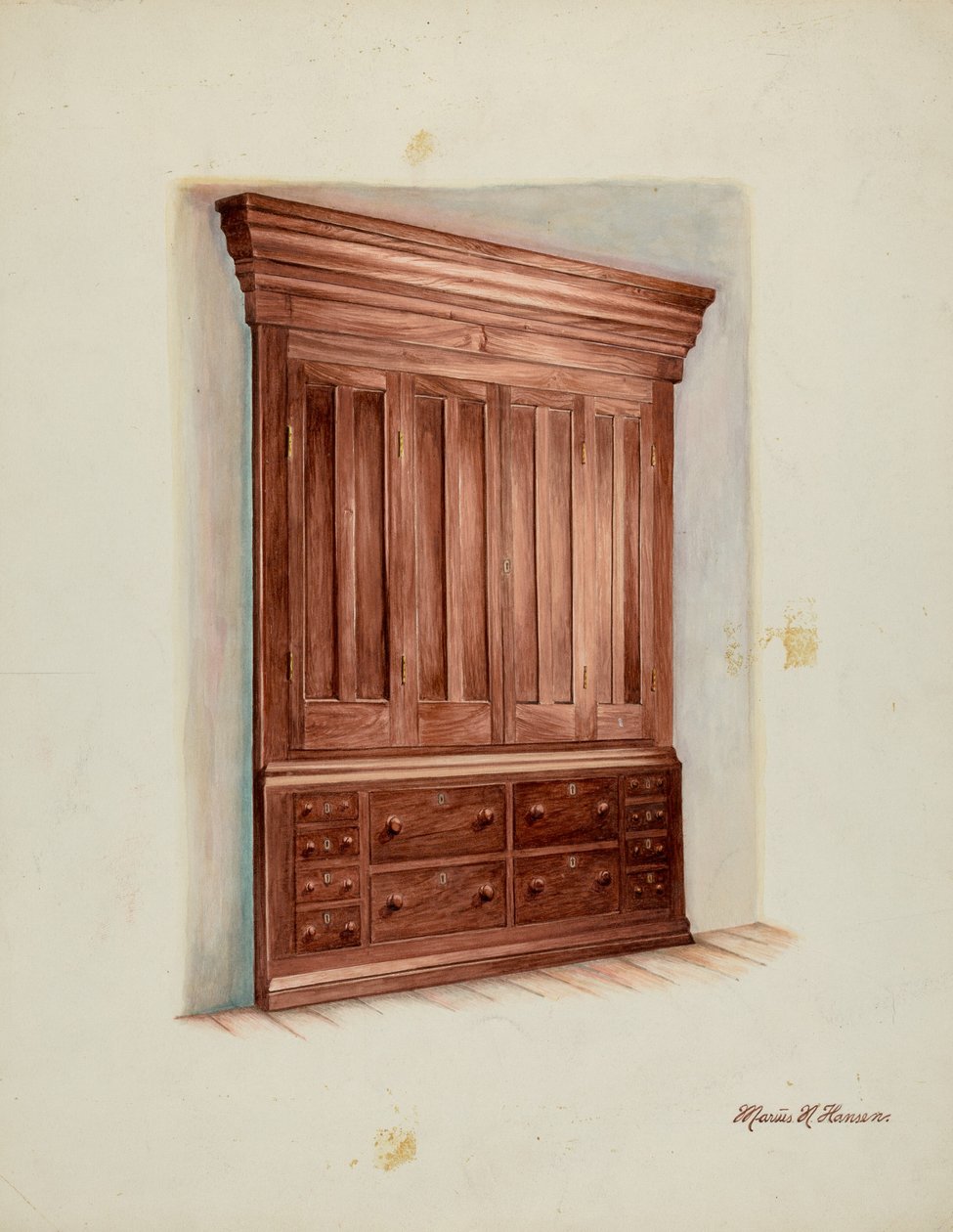 Built-in Cabinet, 1937 by Marius Hansen