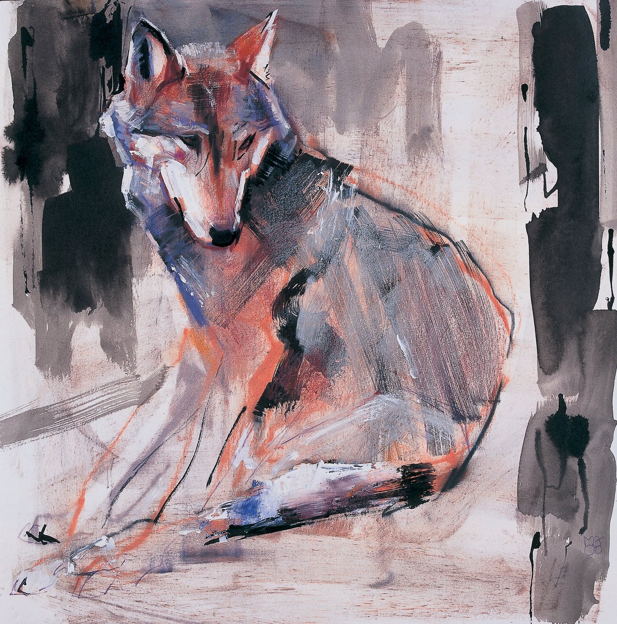 Sitting Wolf, 2000 by Mark Adlington