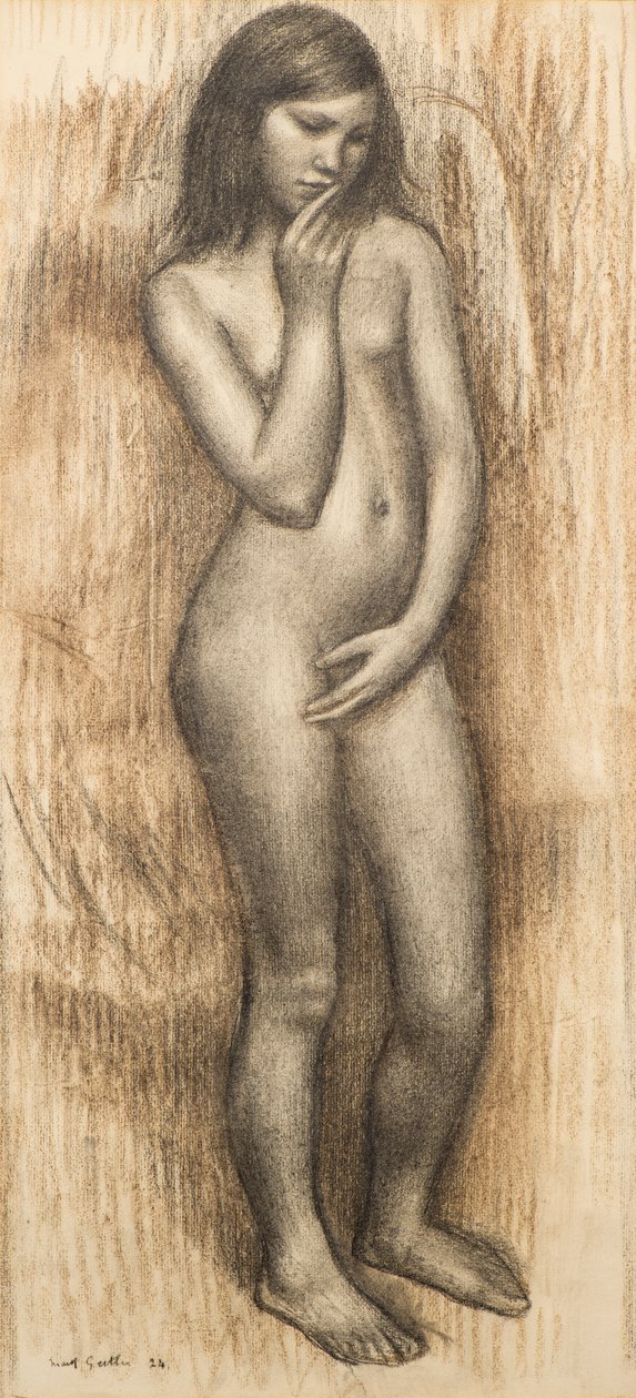 Study of a Young Girl Standing by Mark Gertler