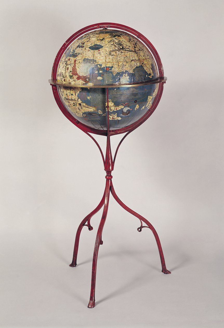 Terrestrial Globe, Showing the Indian Ocean, Made in Nuremberg, 1492 by Martin Behaim