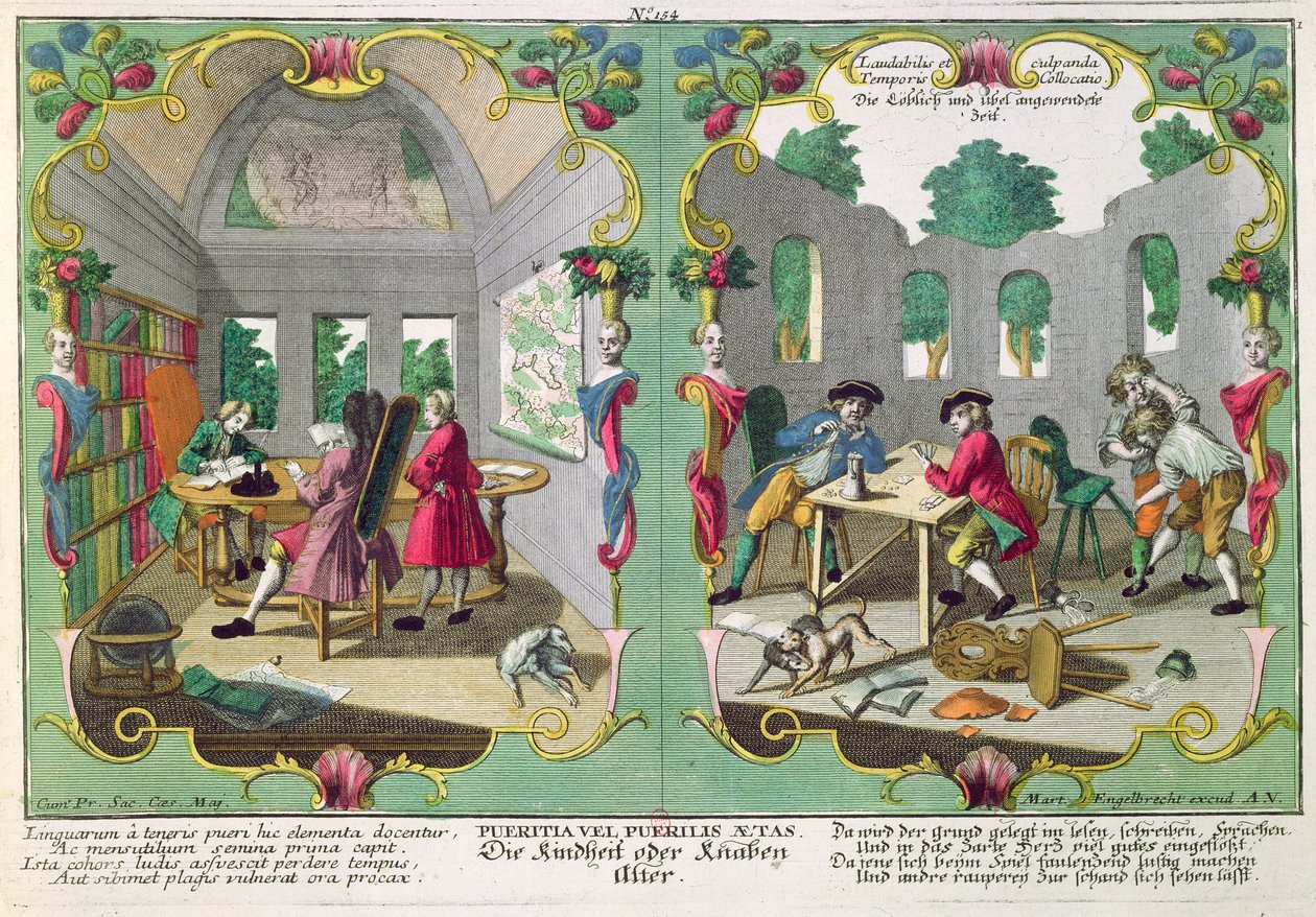 Good and Bad Children, Early 18th Century by Martin Engelbrecht