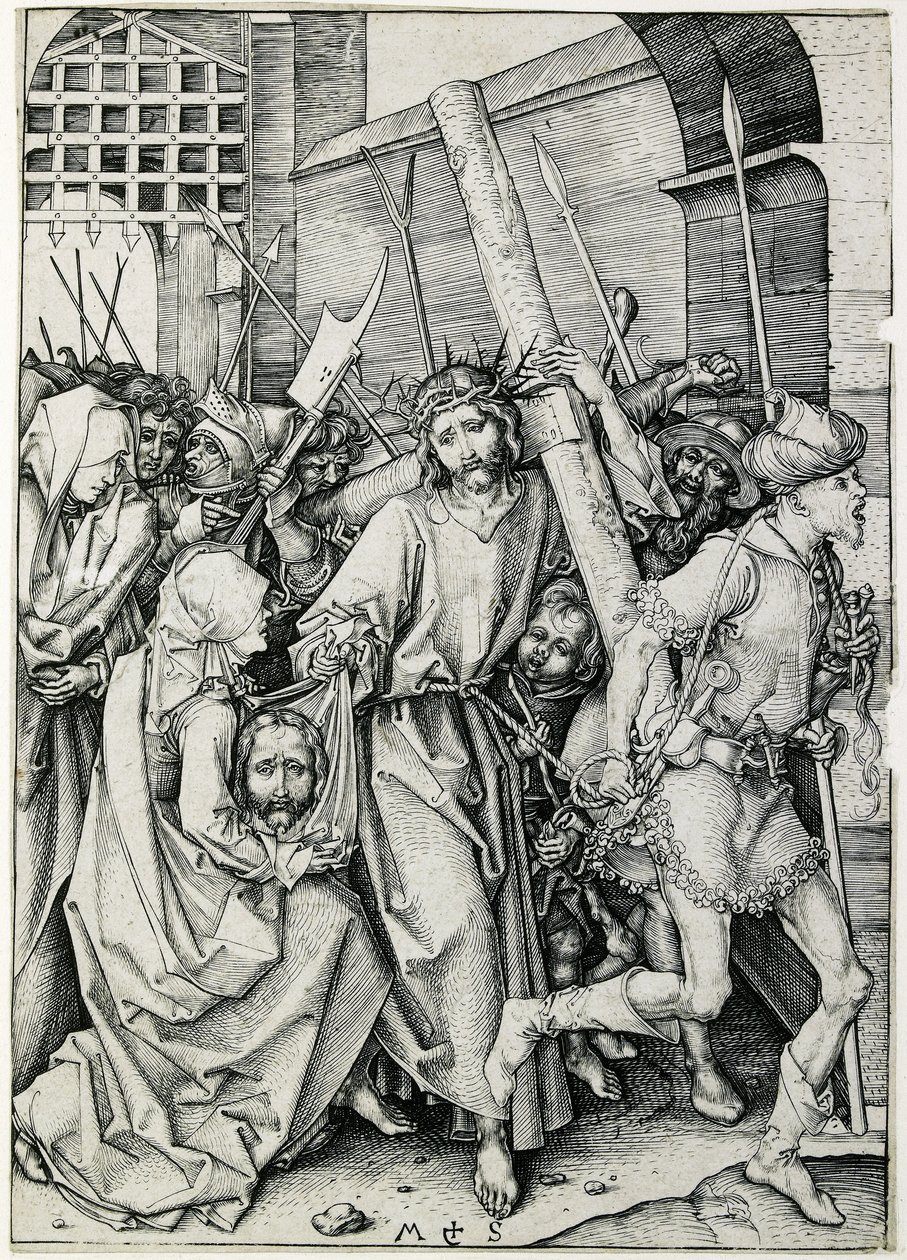 Christ carrying the cross by Martin Schongauer