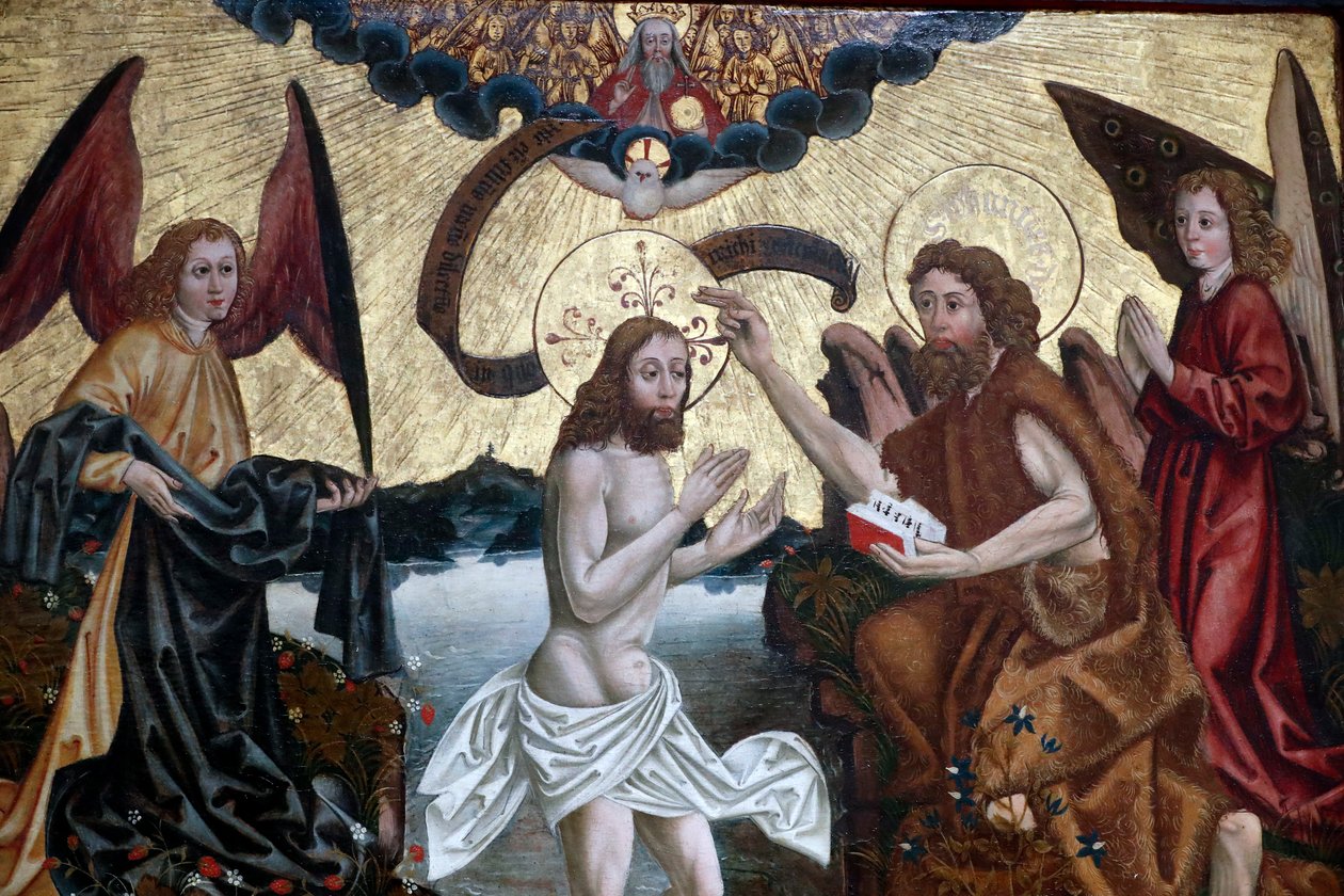 The Baptism of Jesus by John the Baptist by Martin Schongauer