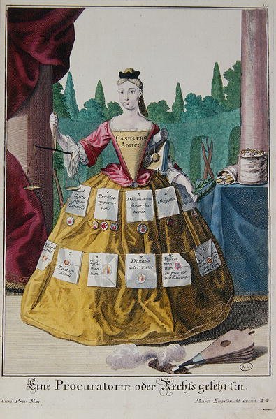 A Woman Prosecutor, c.1735 by Martin Engelbrecht