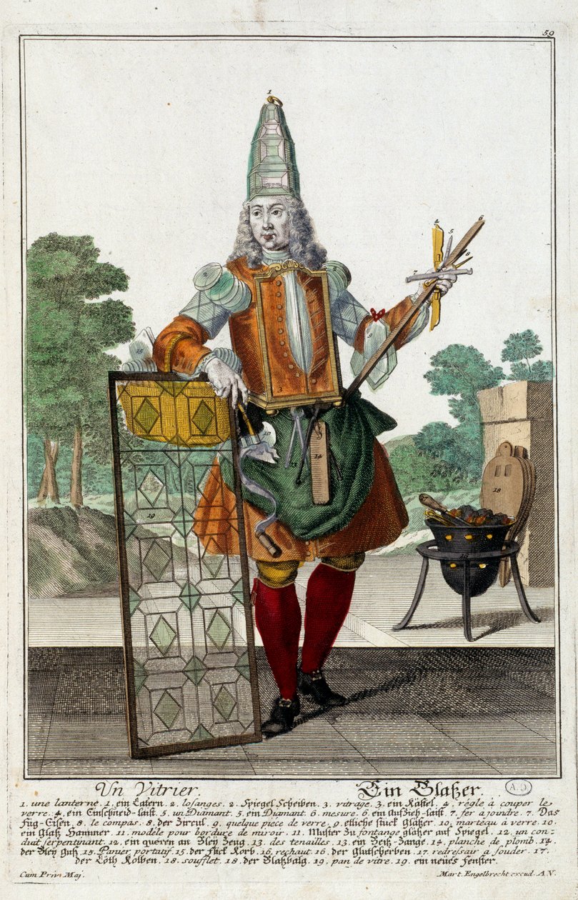 A Glazier (Engraving by Martin Engelbrecht) by Martin Engelbrecht
