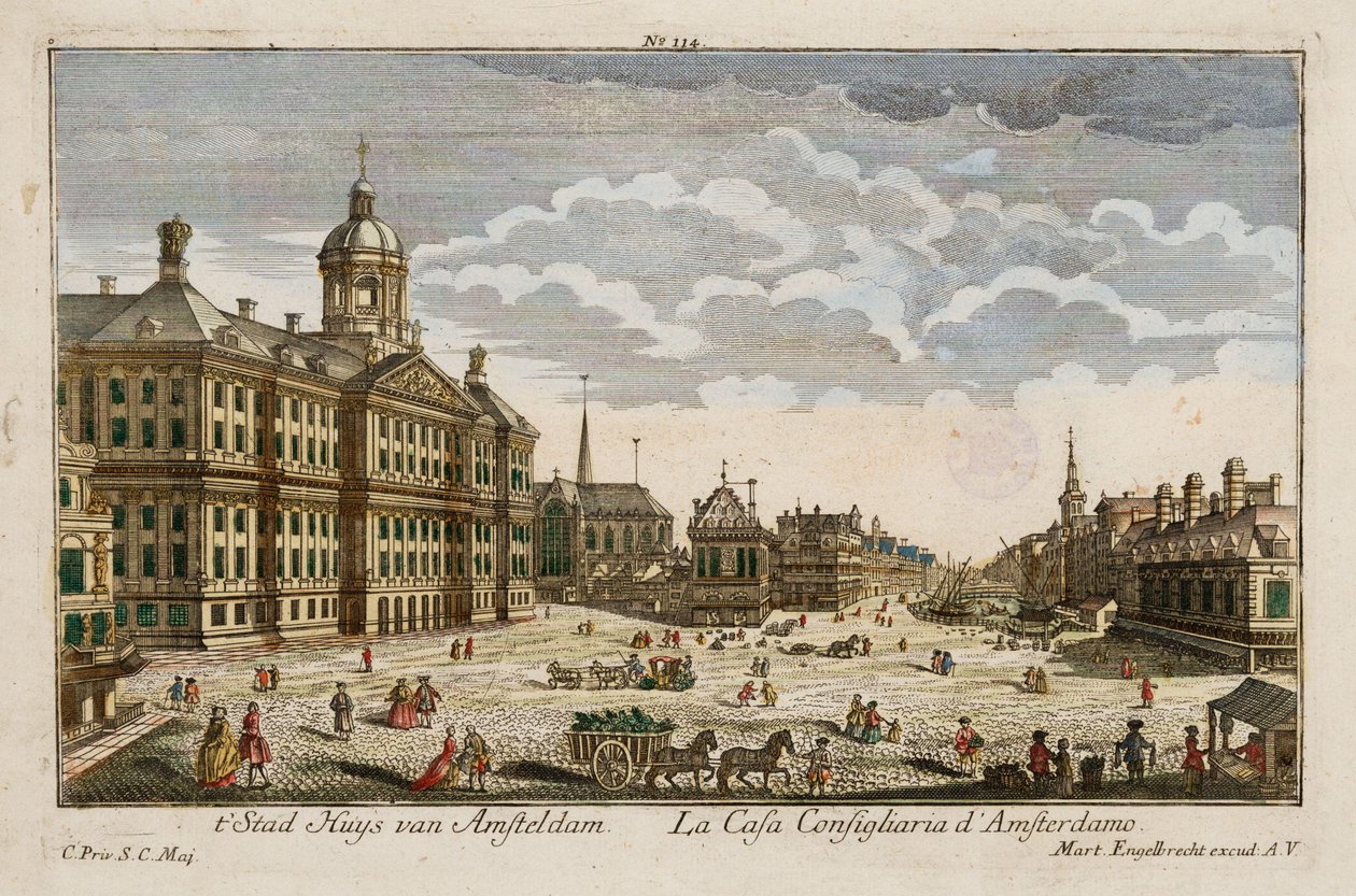 The City Hall of Amsterdam by Martin Engelbrecht