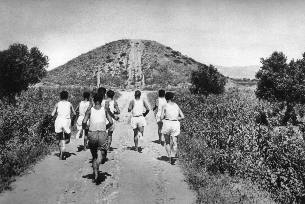 The Tumulus of Marathon, Greece, 1937 by Martin Hurlimann