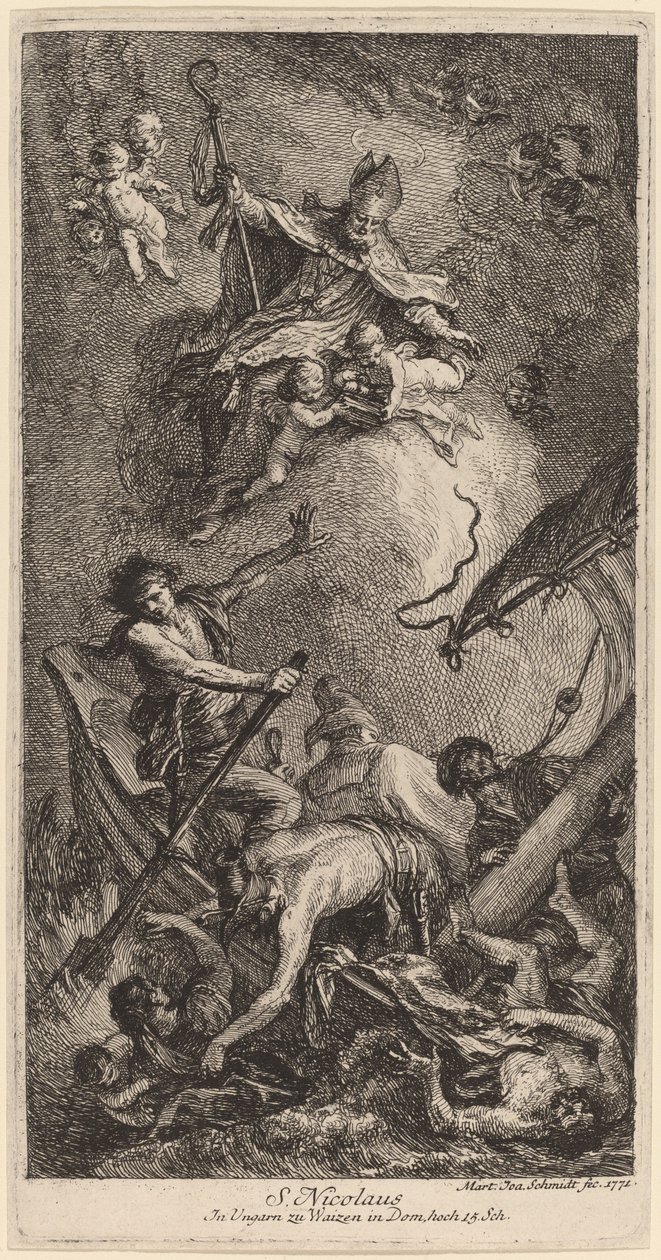 Saint Nicholas Rescuing Sailors by Martin Johann Schmidt