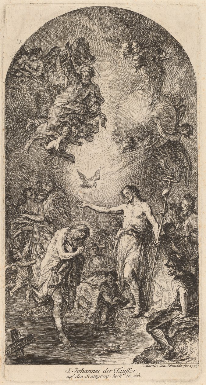 The Baptism of Christ by Martin Johann Schmidt