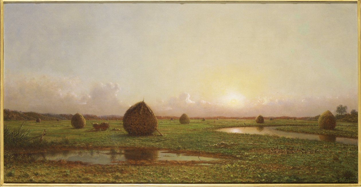 Haystacks, c.1876-88 by Martin Johnson Heade