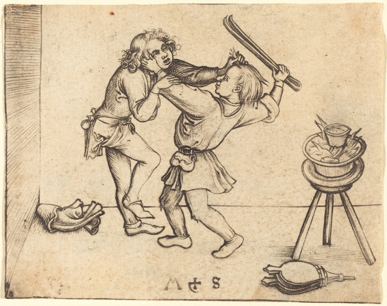 Apprentices Fighting by Martin Schongauer