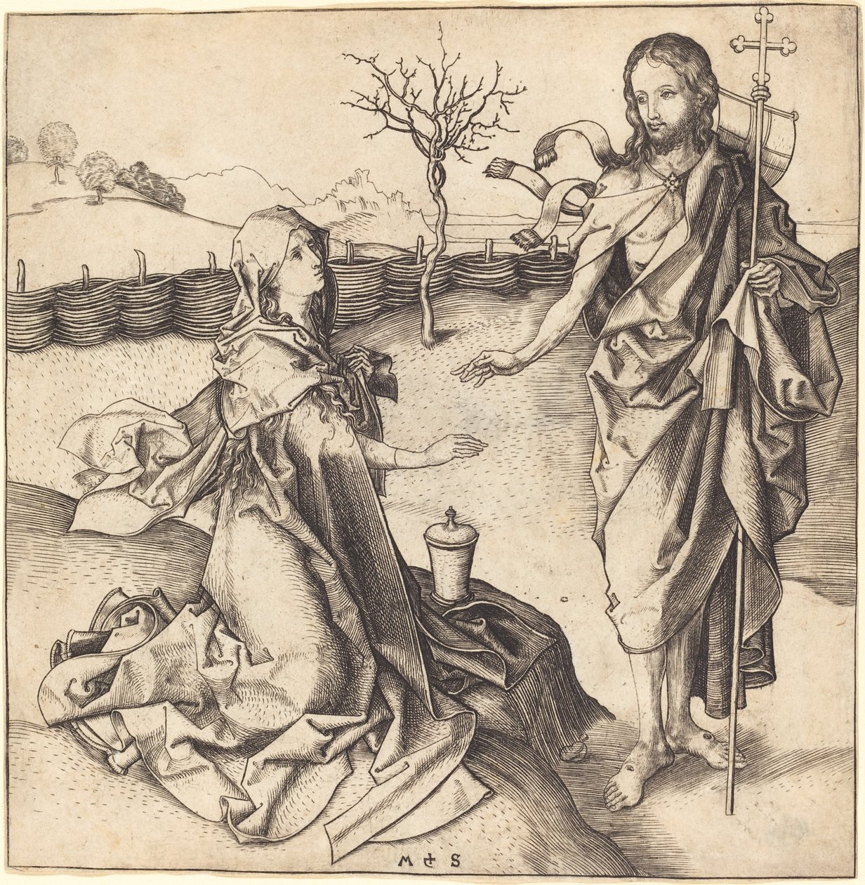 Christ Appearing to Mary Magdalene by Martin Schongauer