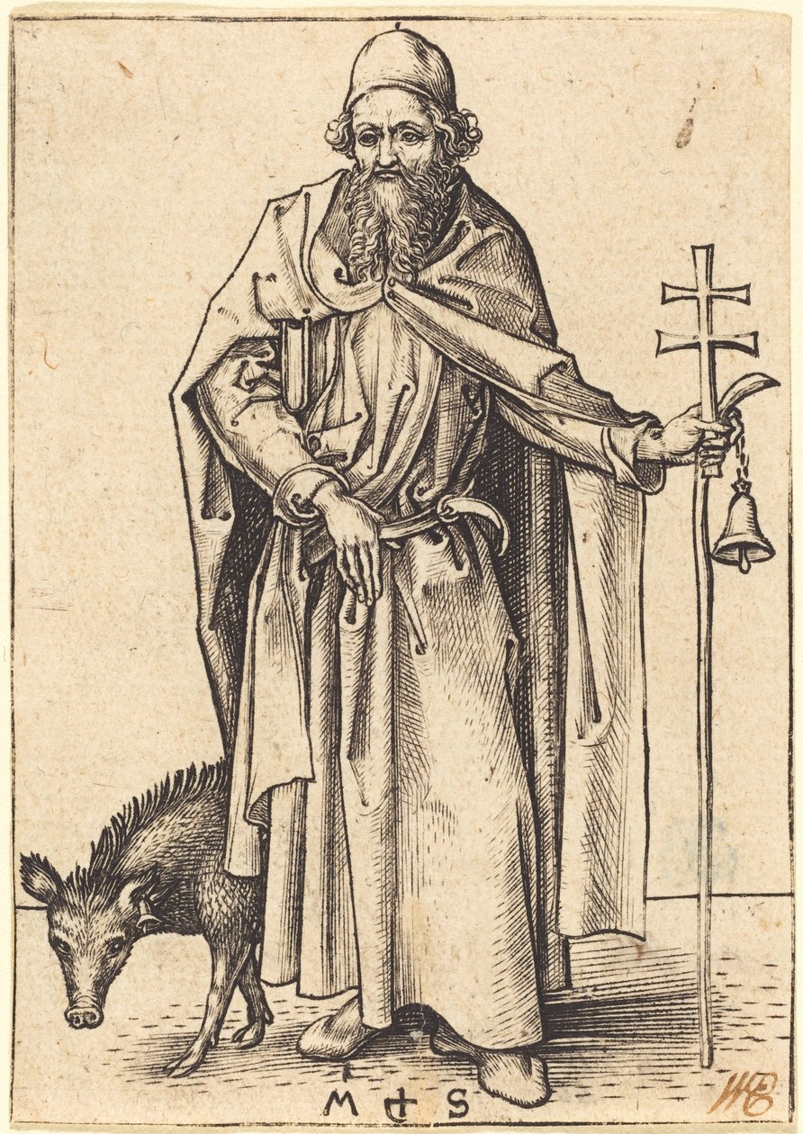 Saint Anthony by Martin Schongauer