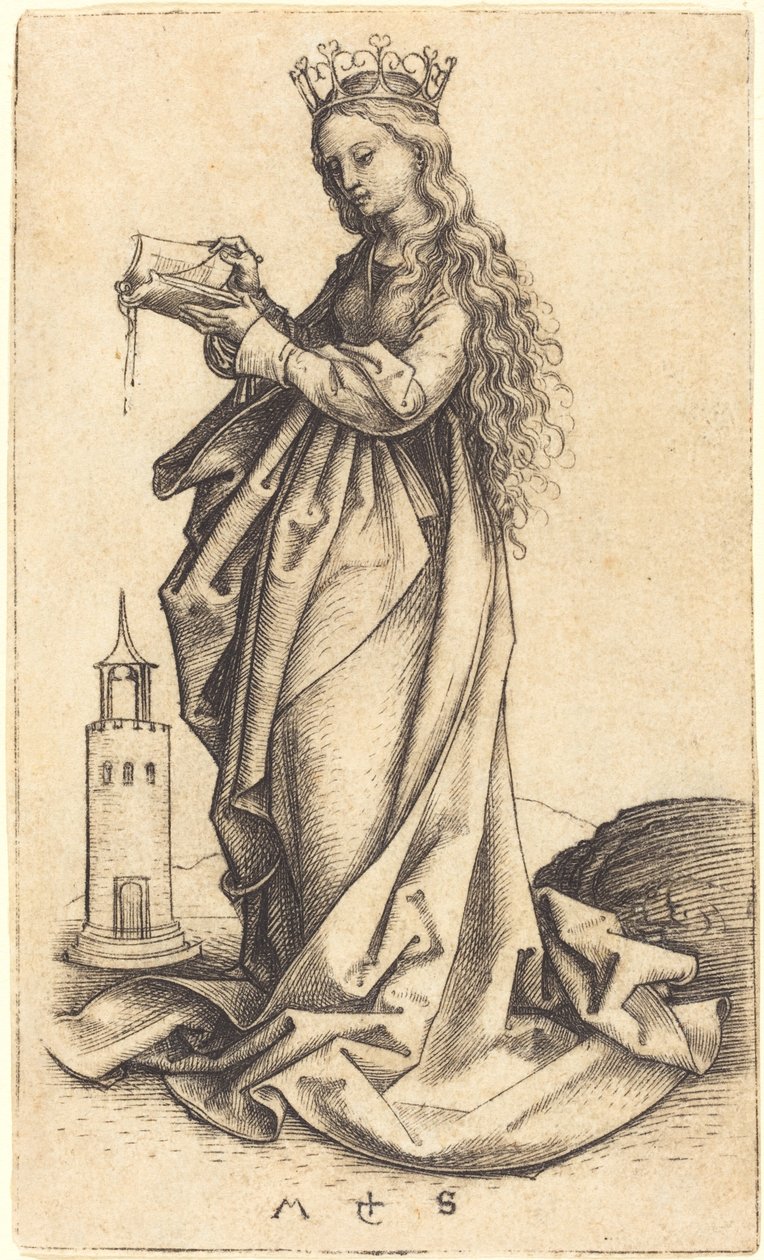Saint Barbara by Martin Schongauer