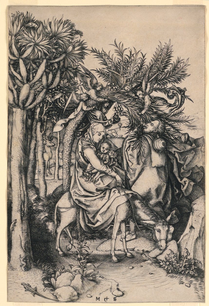 The Flight into Egypt by Martin Schongauer