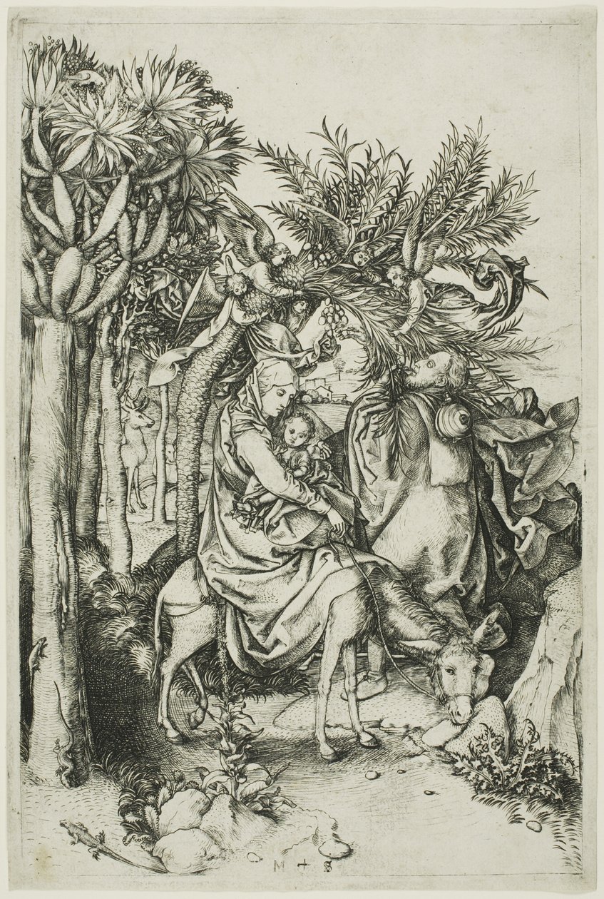 The Flight into Egypt by Martin Schongauer