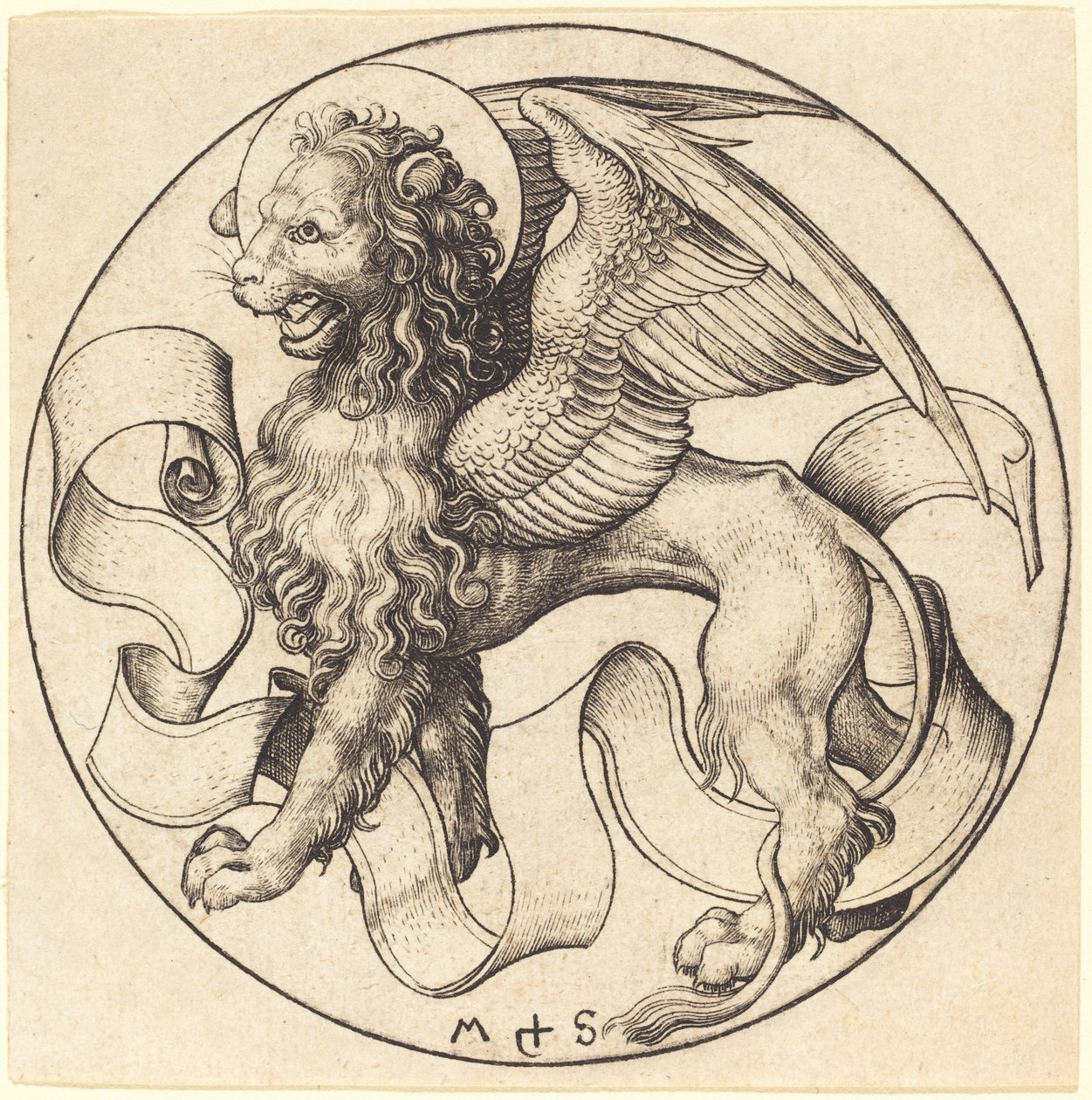 The Lion of Saint Mark by Martin Schongauer