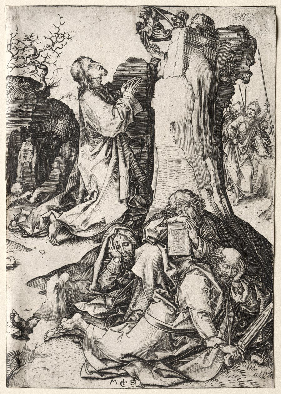 The Passion: The Agony in the Garden by Martin Schongauer