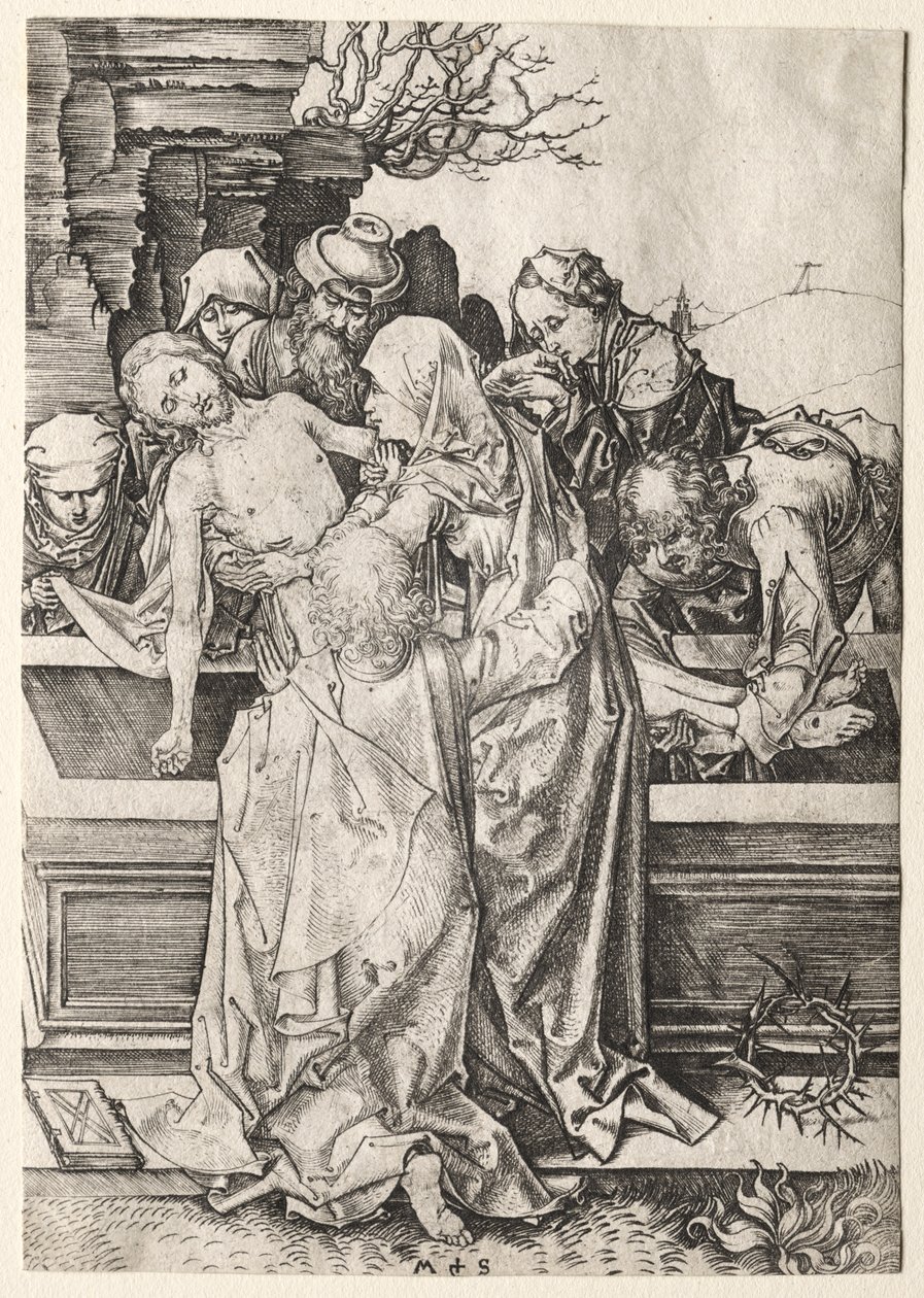 The Passion: The Entombment by Martin Schongauer