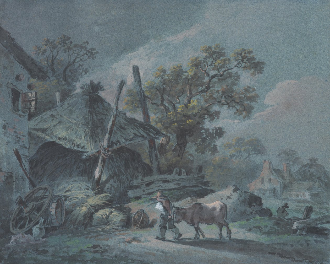 Farm with Haystack by Martin von Molitor