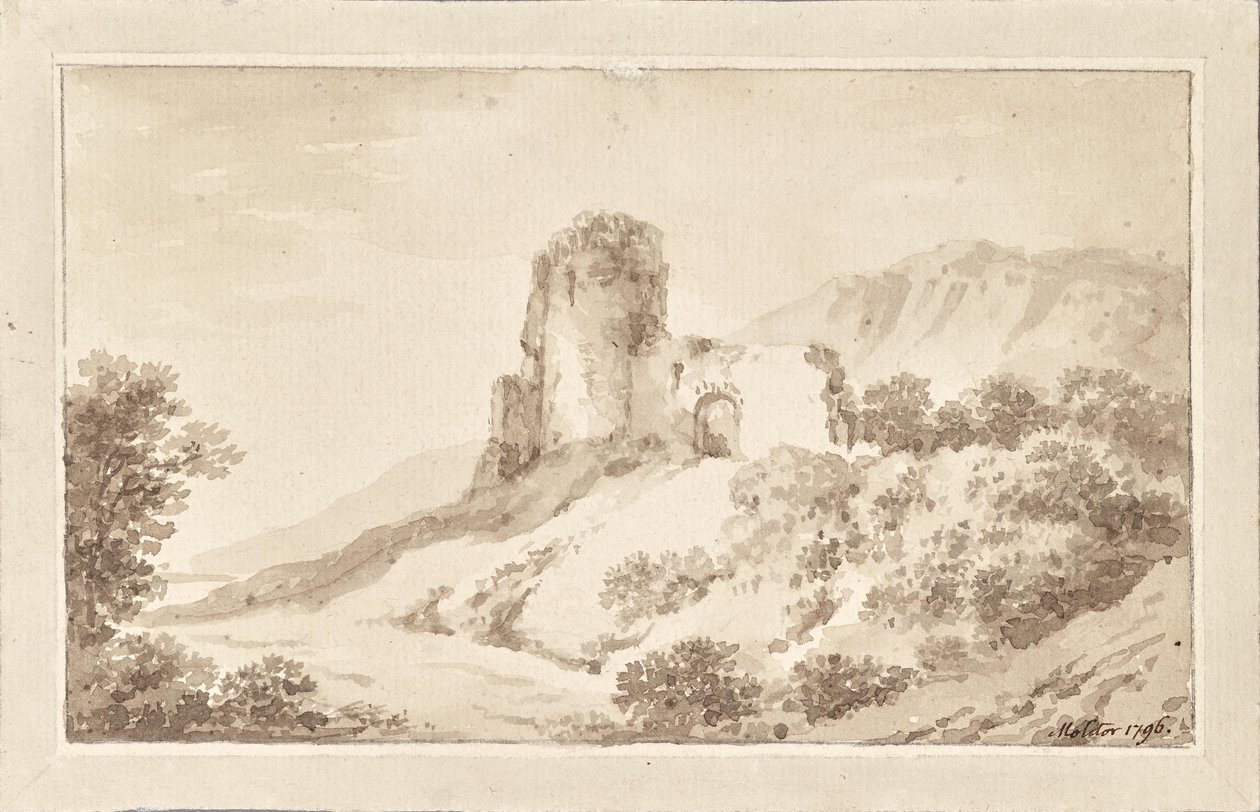 Landscape with Ruin by Martin von Molitor