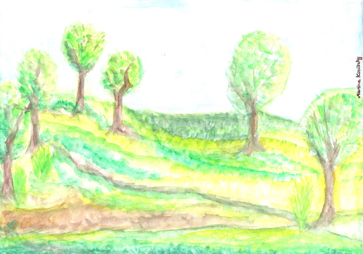 View of the Garden in Spring by Martina Konitzky
